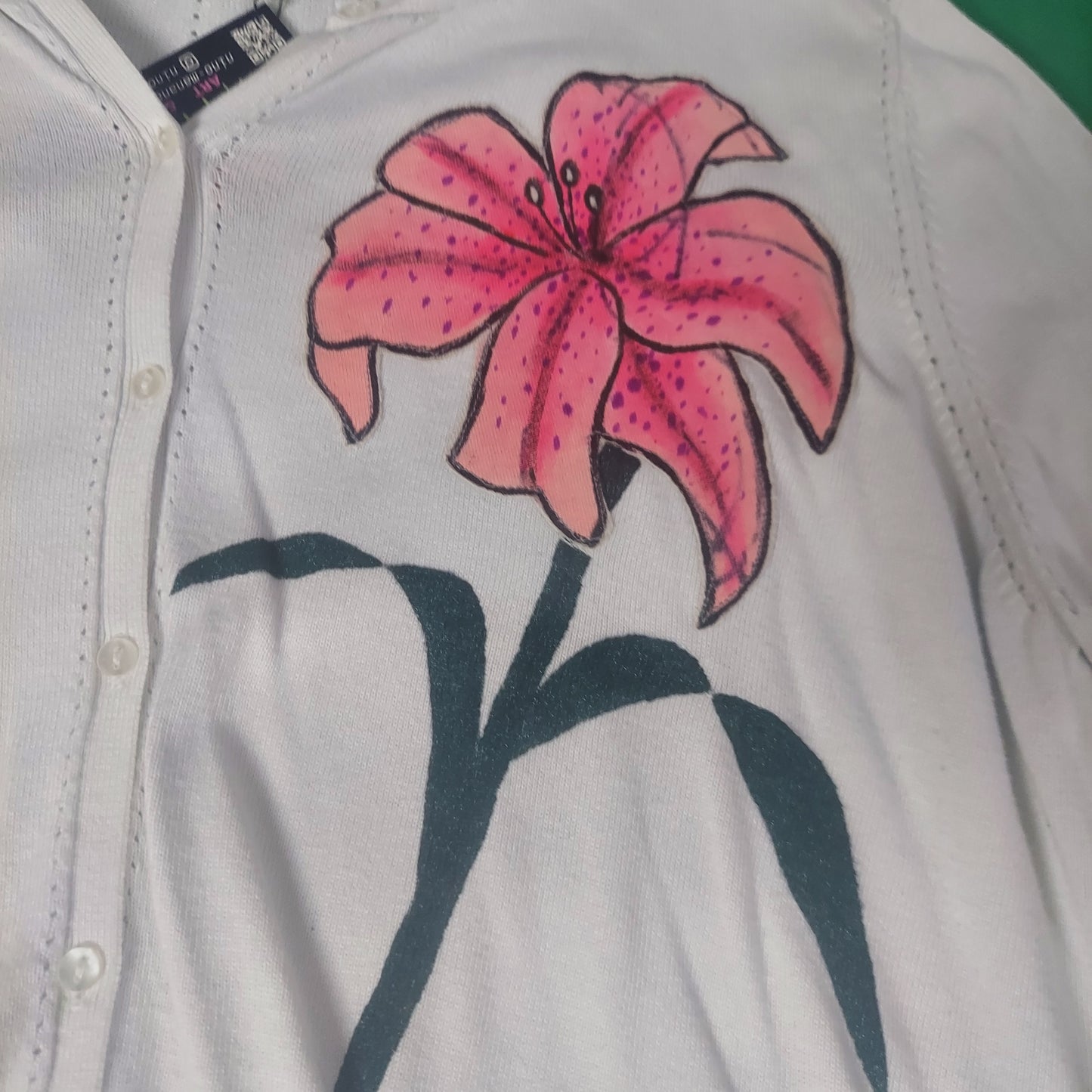 I Love Lily Button-up Top Medium-Large