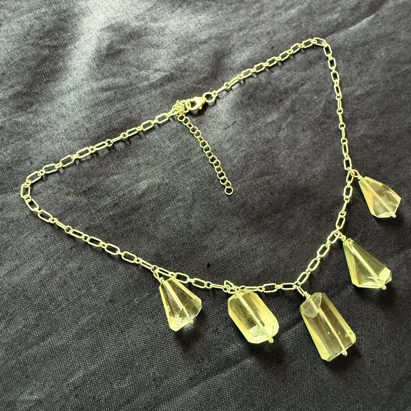 CHUNK Necklace (green amethyst)