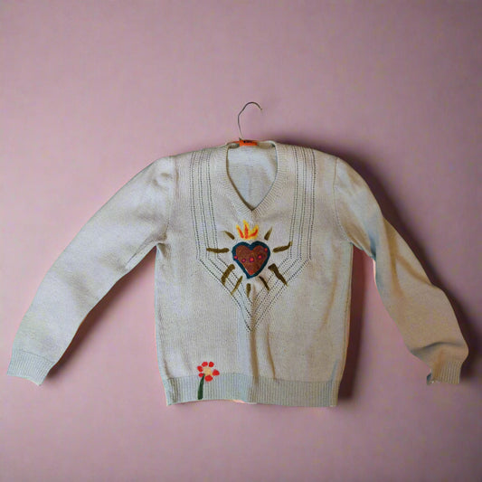 Vintage Heart Small Sweater