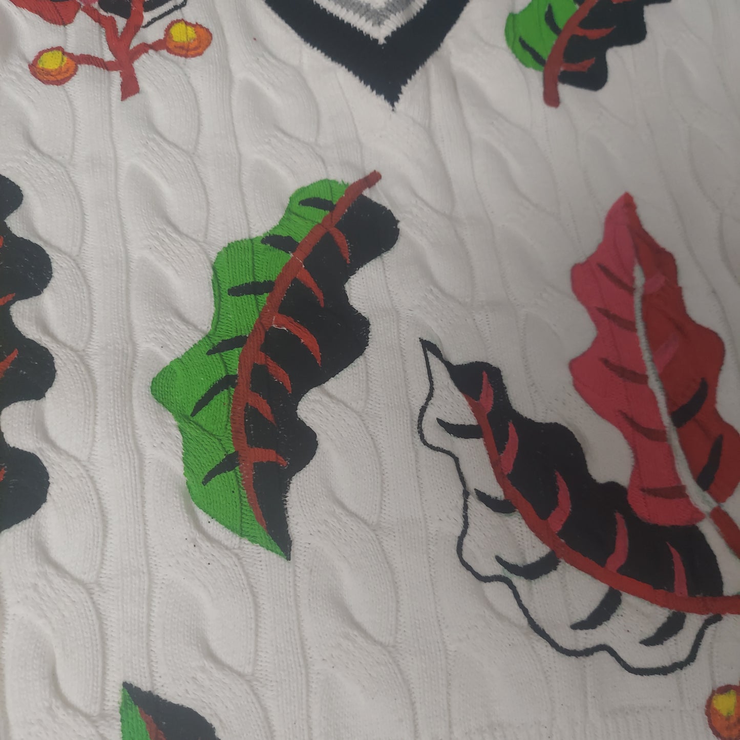 Toasty Leaves Sweater Large