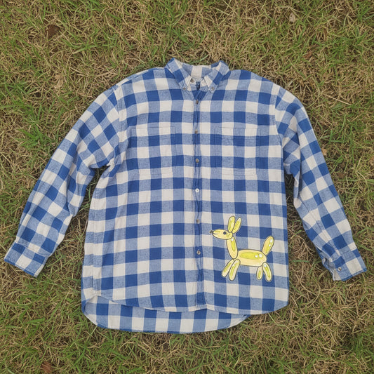 My Pet Plaid Button-up Large