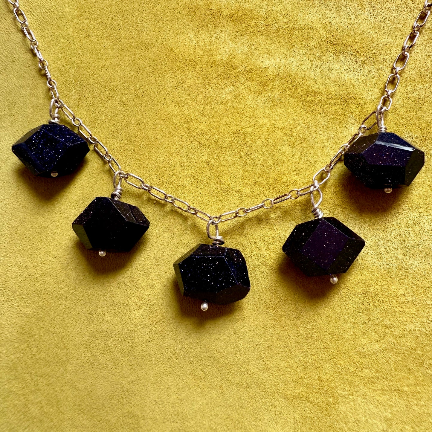 CHUNK Necklace (blue sandstone)