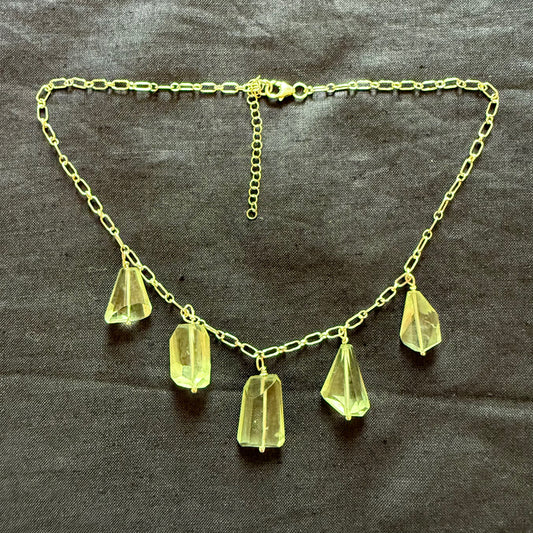 CHUNK Necklace (green amethyst)