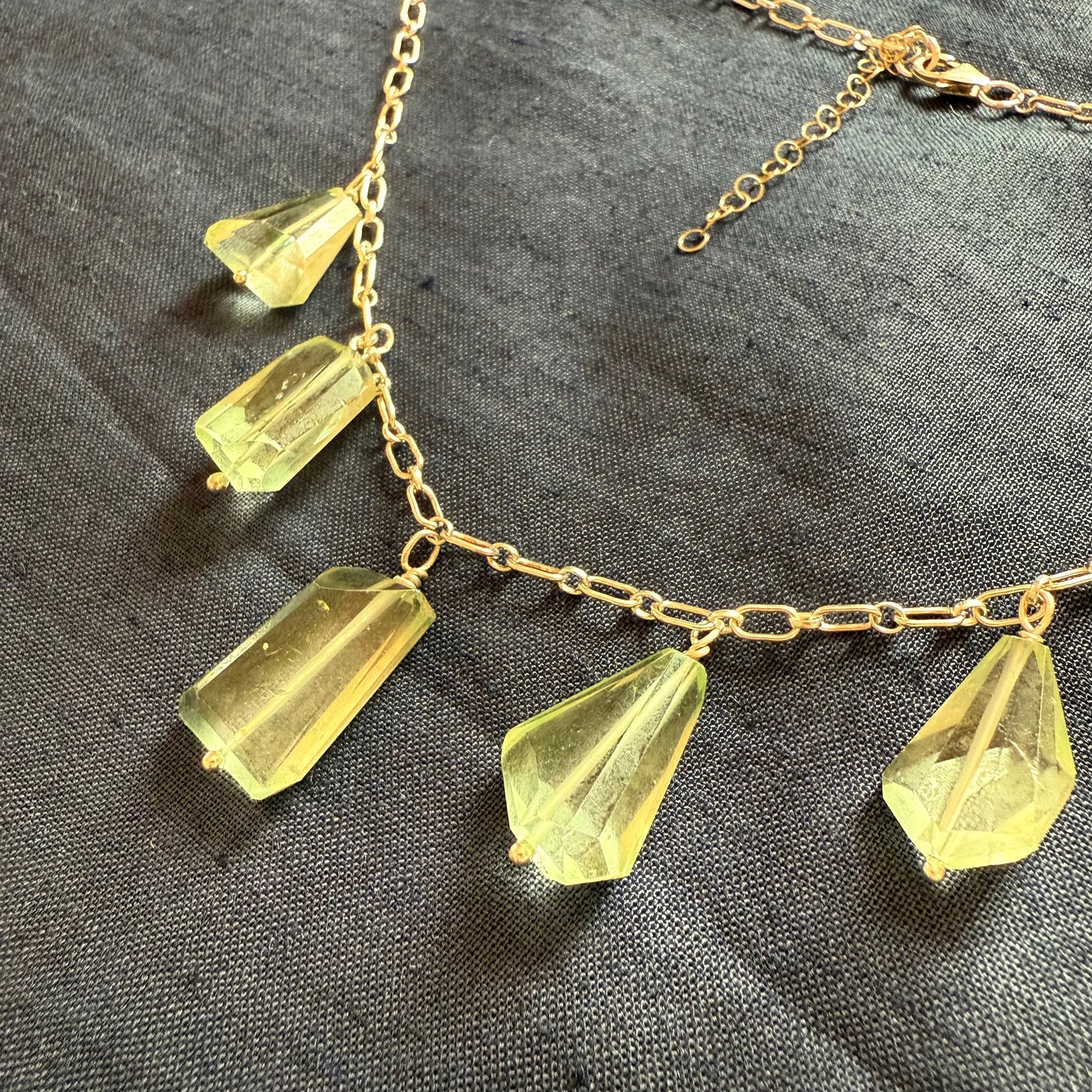 CHUNK Necklace (green amethyst)