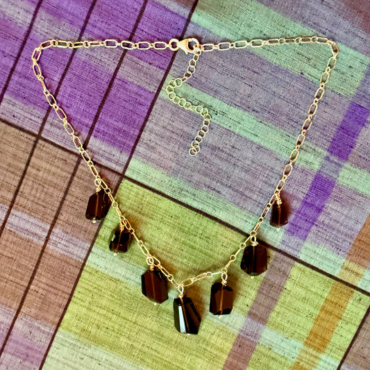 CHUNK Necklace (smoky quartz)