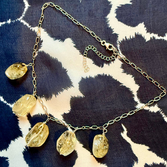 CHUNK Necklace (citrine)