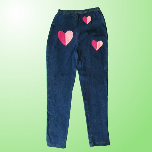 Farttin Heart light denim stretch pants Medium